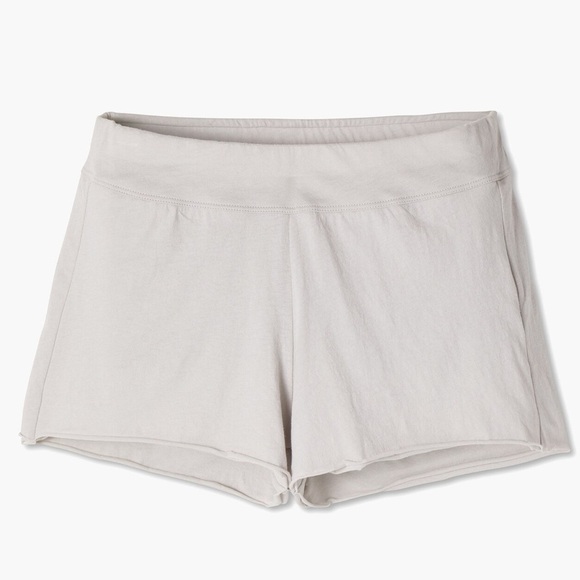 Lunya Pajamas Organic Pima Sleep Shorts beige greige mid rise lounge - Picture 1 of 6